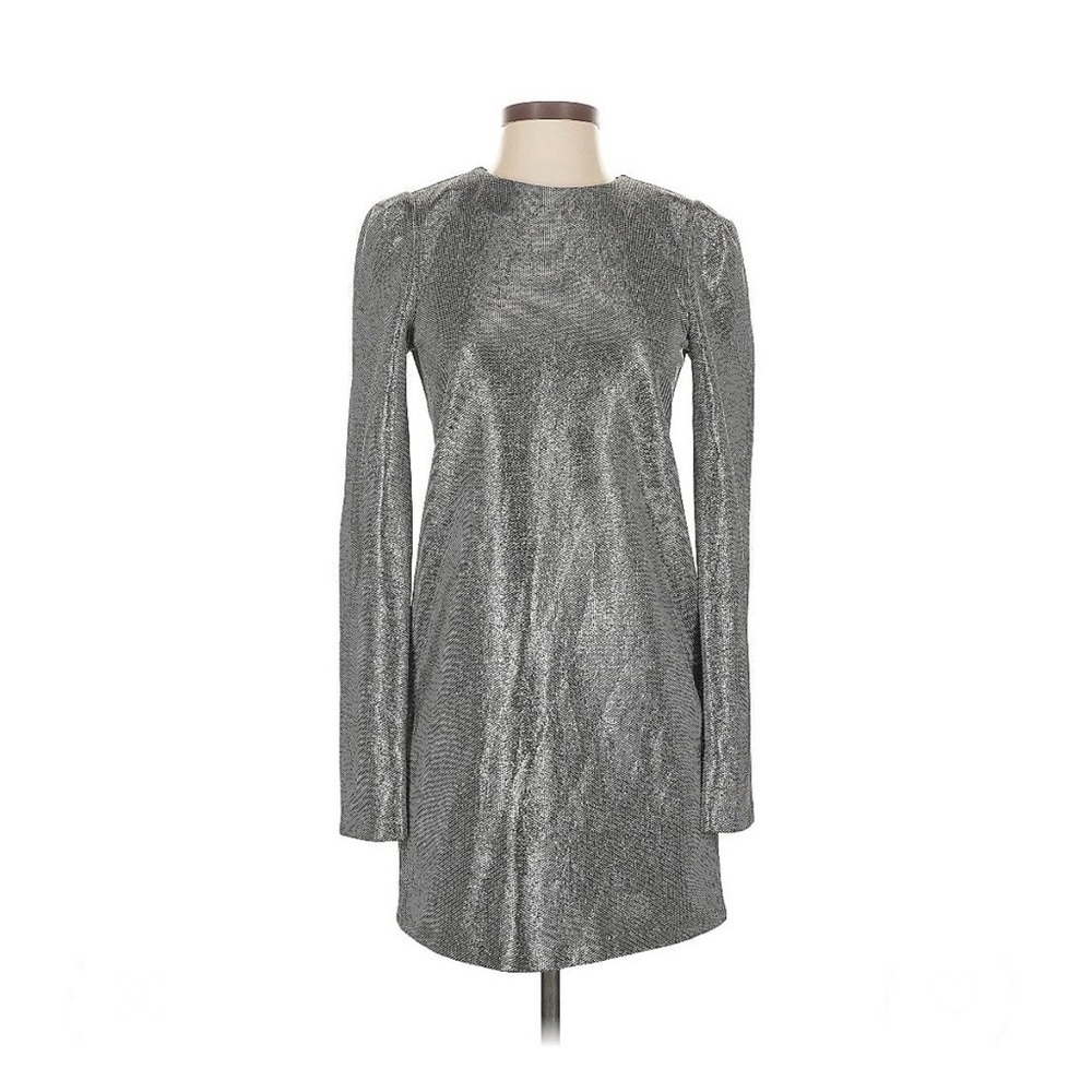H&M Silver Sparkle Metallic Cocktail Dress Size 2